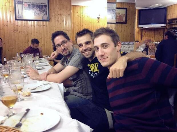Parte del equipo de Mercury durante los años que García-Obledo estuvo en el estudio madrileño.
