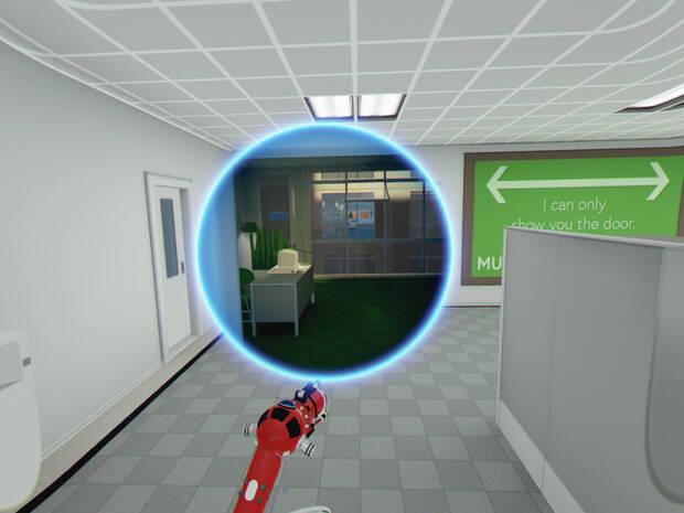 La pistola de teletransporte abre un portal que nos permite. 