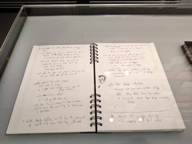 Las primeras anotaciones de Neil Druckmann sobre la historia del juego.