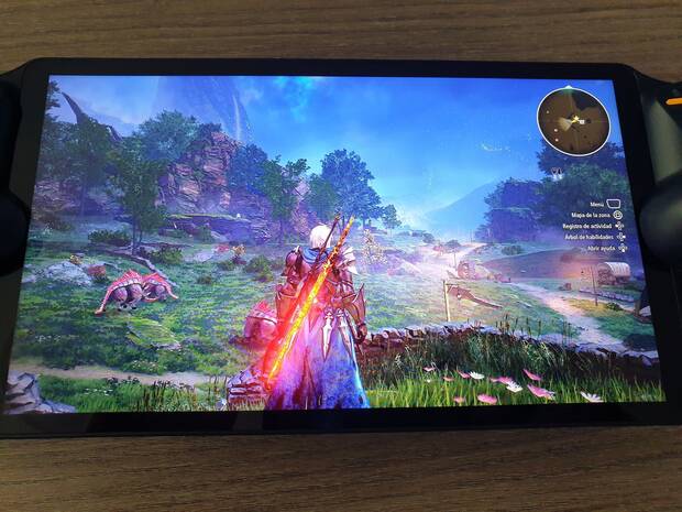 La pantalla se luce especialmente con los juegos m�s coloridos.