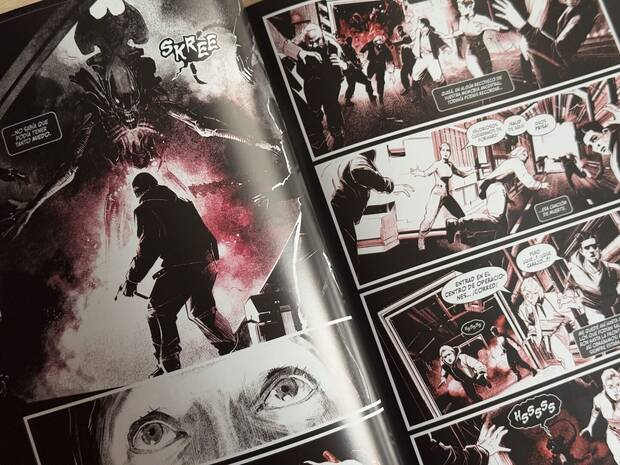 Alien, blanco, negro y rojo