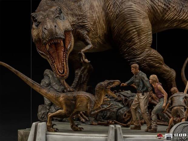 Dioroma de Jurassic Park en detalle