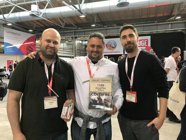 David Liñan (CEO de One Man Band), Curro Rueda, Diego Aguilar. El estudio ganó el premio Indie Prize como Best Game en el Casual Connect Berlín con Cover Fire.