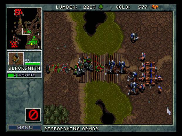 Captura de Warcraft: Orcs & Humans.