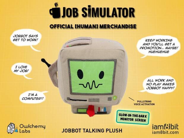 A la venta peluches dedicados a los job-bots de Job Simulator Imagen 2