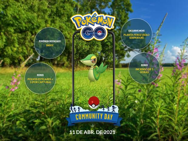 Caractersticas del Da de la Comunidad de Snivy en Pokmon GO