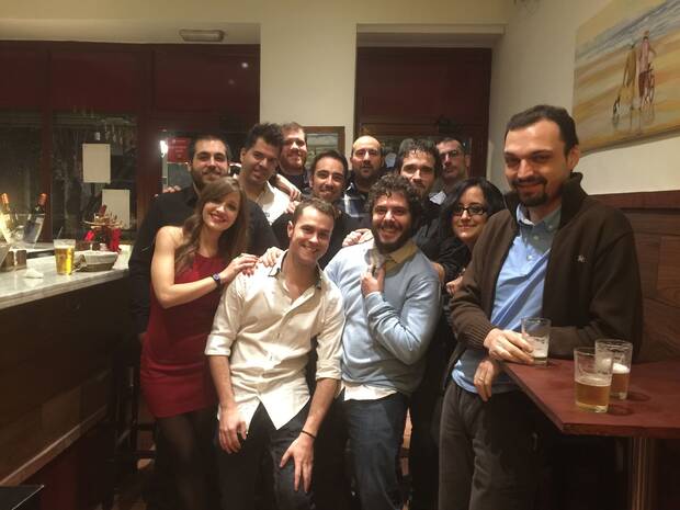 El equipo de G4M3, celebrando las navidades.