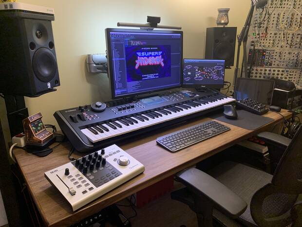 La guarida de McAlby en 2021, ya trabajando en remoto.