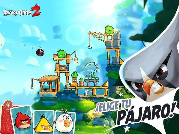 La elección de pájaros antes de cada lanzamiento y nivel, como si de un juego de cartas coleccionables se tratase, es una de las novedades.
