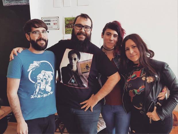 (De izquierda a derecha) Javi Rom�n junto a Jordi de Paco, Paula Ru�z y Marina Gonz�lez en una entrevista para Syfy Games en verano de 2019.
