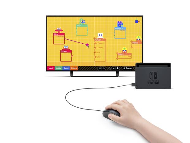 Se podr� manejar 'Estudio de Videojuegos' utilizando un rat�n conectado a Switch.