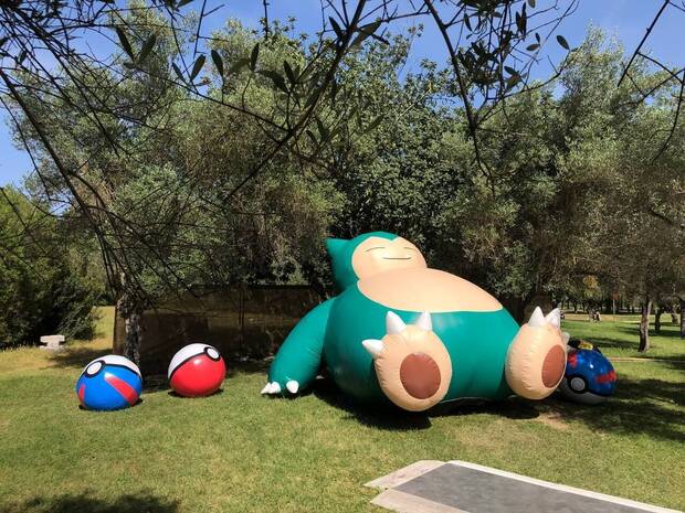 Giant Snorlax Inflatable in the Pok Safari Zone
