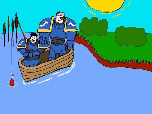 Minijuego de pesca en Space Marine 2