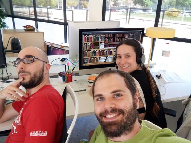 Los integrantes de Mango Protocol durante el proceso de aceleración de GameBcn 2016.