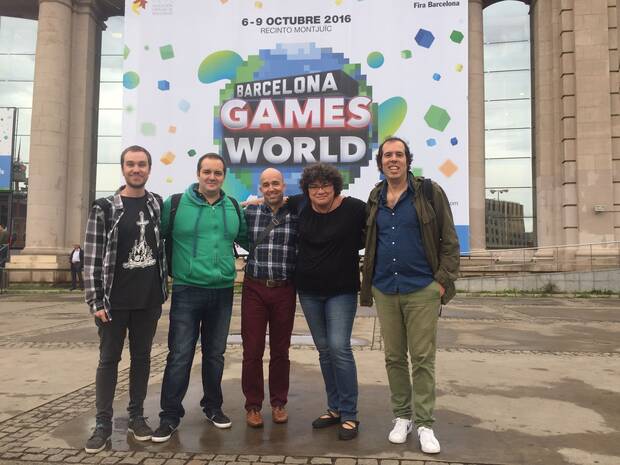 Playmanía en BGW. De izquierda a derecha: Álvaro Alonso, Lloret, Abad, Herranz y Borja Abadie.