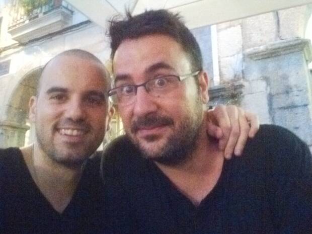 Sampedro ha mantenido la amistad con muchos de los compañeros con los que ha trabajado a lo largo de su vida, como David García.