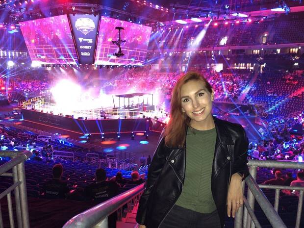 Smirnova en el Major de Berln de CS:GO en 2019.