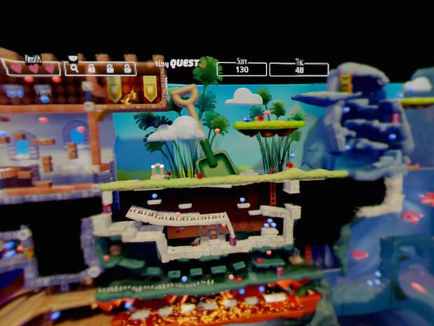 Hay juegos que son muy curiosos en realidad virtual, como ‘Tiny Quest’ que nos hace sentir frente a un mundo en miniatura.