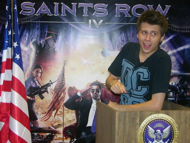 El Rubius, en un evento de 'Saints Row'.