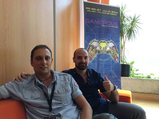 Carlos Guzm�n y David Darn�s de Ubisoft Barcelona.