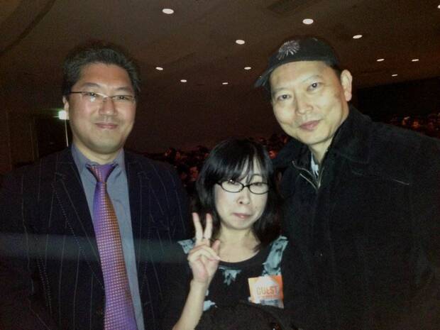 Yuji Naka, Izuho Numata y Tokuhiko Uwabo.