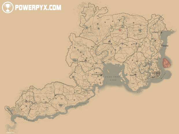 As es el enorme mapa de Red Dead Redemption 2 Imagen 2
