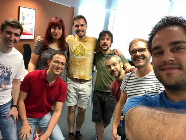 Cristina Ramos con parte del equipo de Mediatonic.