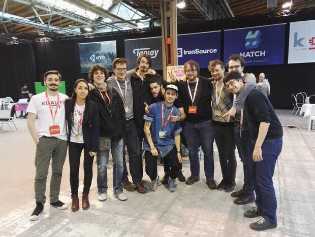 Ludipe con otros participantes del Casual Connect Europe en 2017.