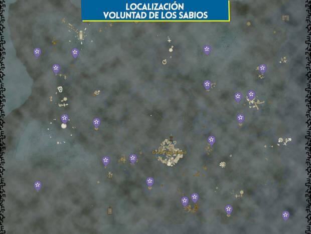 Zelda: Tears of the Kingdom - Localización en el mapa de todas las voluntades de los sabios