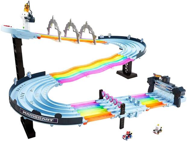 Hot Wheels prepara una pista dedicada a Rainbow Road Raceway de Mario Kart