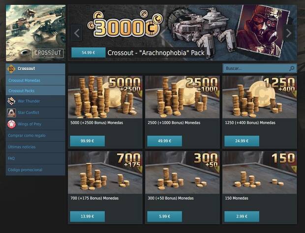 'Crossout' por el momento mantiene una l�nea de negocio no demasiado agresiva alejada del tan temido 'pagar para ganar'.
