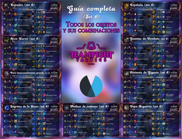 Teamfight Tactics Todos los items y sus combinaciones