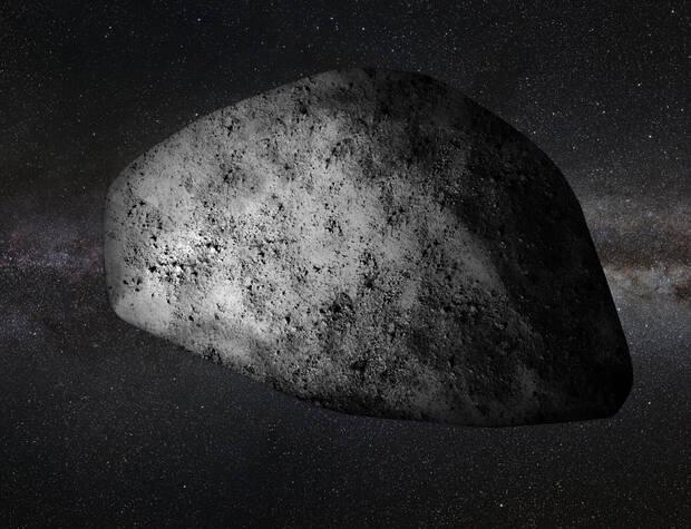 Representación del asteroide Apofis compartida por la ESA