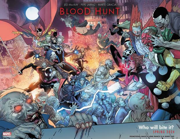 Ilustracin promocional de la serie Marvel BLOOD HUNT