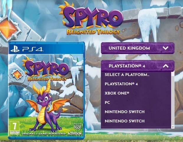 Listan Spyro: Reignited Trilogy para Switch y PC en la web oficial Imagen 2