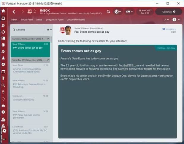 Football Manager 2018 incorpora jugadores homosexuales Imagen 2