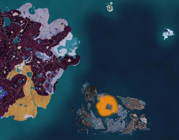 Palworld - Mapa con la localizaci�n del Pal Pierdon Cryst