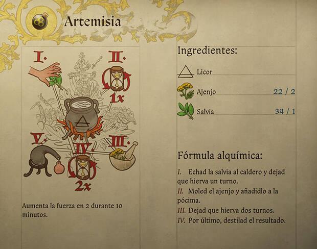 Kingdom Come: Deliverance 2 - Fórmula de la receta de alquimia Artemisia