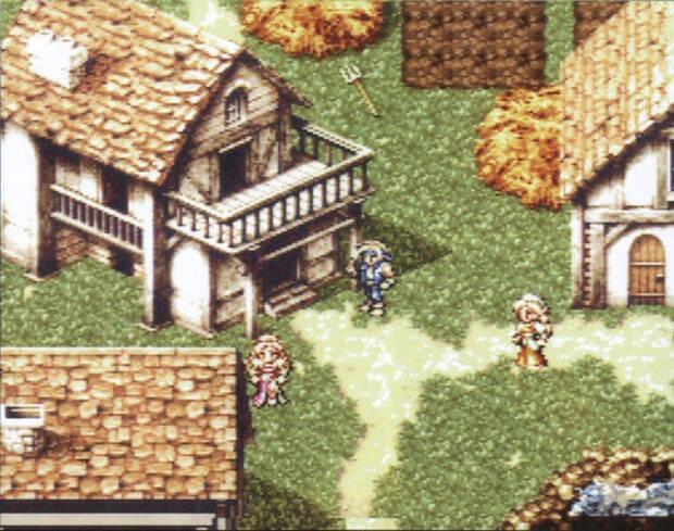 Una de las pocas imágenes que tenemos de los prototipos iniciales del juego para Super Nintendo. Como veis, inicialmente se utilizaron a los personajes de 'Final Fantasy VI' a modo de prueba.