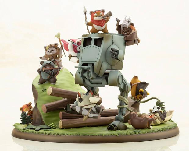 AT-ST y Ewoks