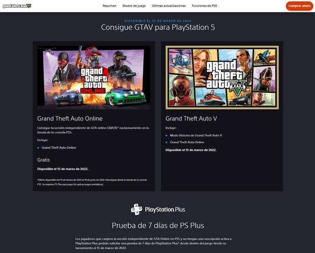 GTA Online - Consigue gratis el juego en PS5 por tiempo limitado