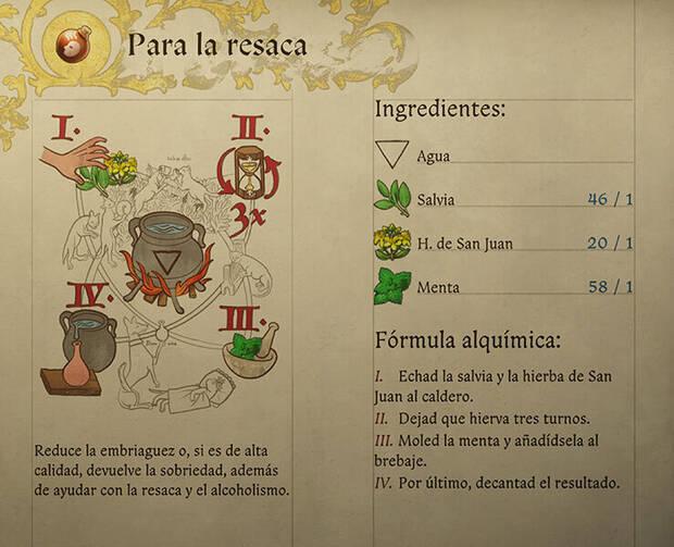 Kingdom Come: Deliverance 2 - Fórmula de la receta de alquimia Para la resaca