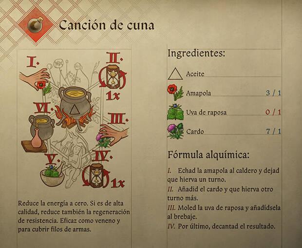 Kingdom Come: Deliverance 2 - Fórmula de la receta de alquimia Canción de cuna