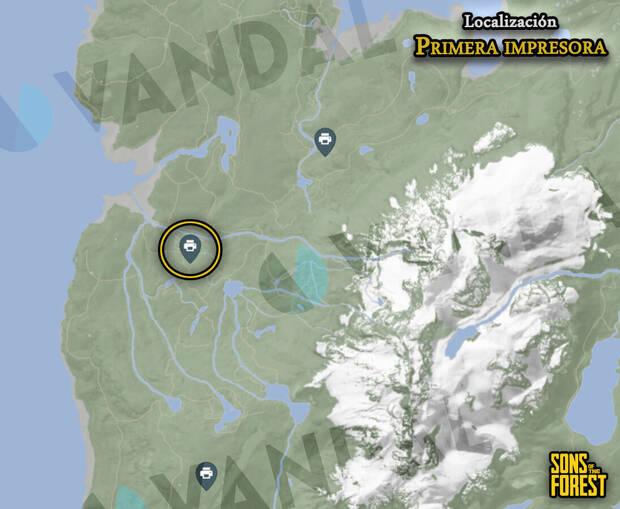 Sons of the Forest - Localización de la primera impresora 3D para crear el trineo