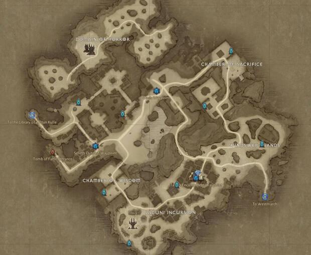 Diablo Immortal - Localización de guaridas ocultas de Mar Shassar