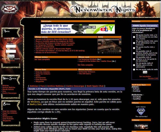 Así era nwnspain en diciembre de 2003.