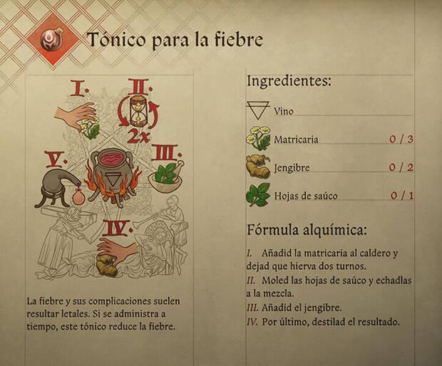 Kingdom Come: Deliverance 2 - Fórmula de la receta de alquimia Tónico para la fiebre
