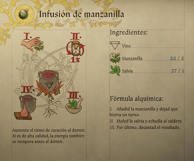 Kingdom Come: Deliverance 2 - Fórmula de la receta de alquimia Infusión de manzanilla