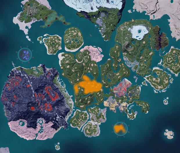 Palworld - Mapa con la localizaci�n del Pal Elgrove