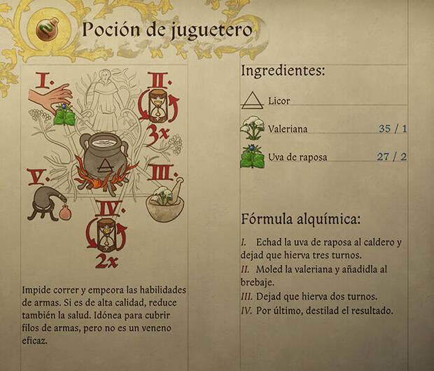 Kingdom Come: Deliverance 2 - Fórmula de la receta de alquimia Poción de juguetero
